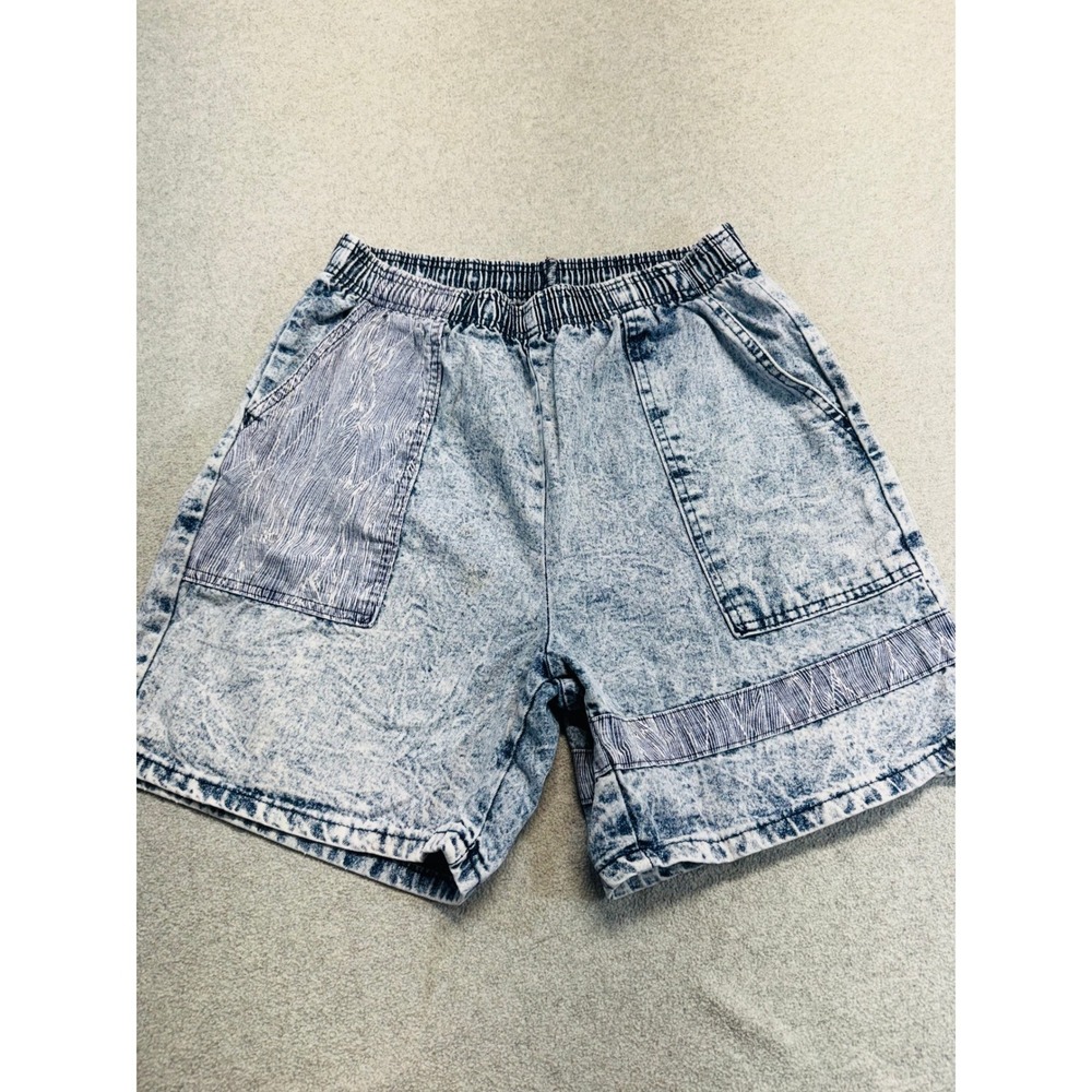 Vintage Bristol Blues Acid Wash Denim Shorts Womens S Made USA 80s 90s High Rise